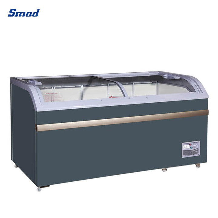 Smad 17.7 cu.ft. Glass Door Display Island Freezer