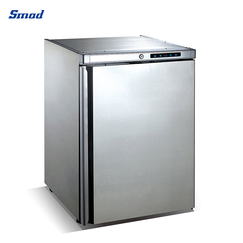 Smad 4.3 Cu. Ft. Single Door Mini Stainless Steel Freezer