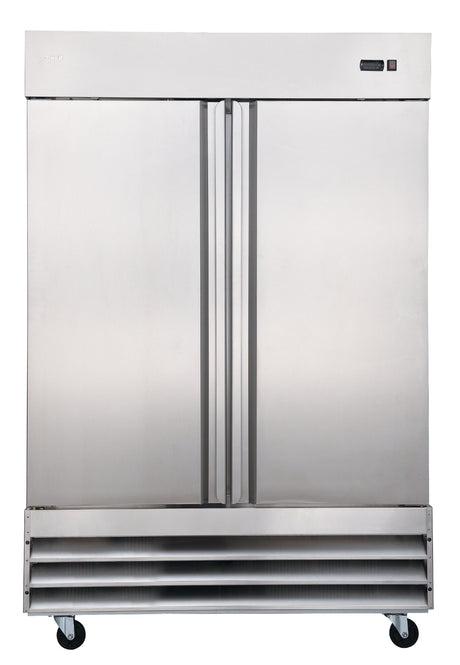 Smad 47 Cu.Ft.54 In.Double Door Stainless Steel Restaurant Commercial Reach In Refrigerator