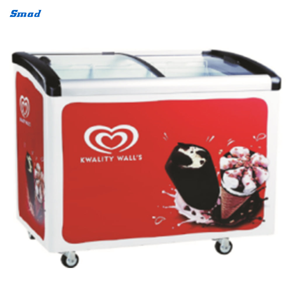 Smad 5.8 cu.ft. Sliding Glass Door Ice Cream Cooler