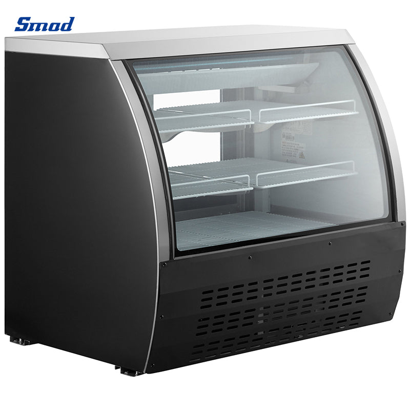 Smad 18 cu.ft.32 In. Curved Glass Refrigerated Deli Cooler